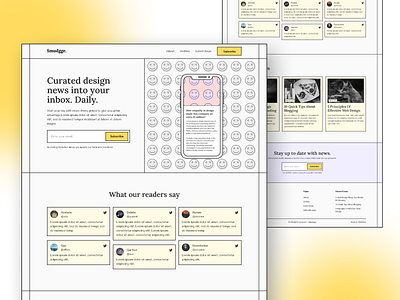 Smudgge newsletter template landing page newsletter web design