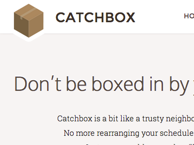 CatchBox | AngelHack 2013 cardboard box hexagon isometric