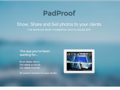 PadProof Landing Page blue coded ipad landing page