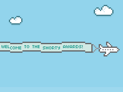 Welcome to the Shorty Awards 8bit illustration