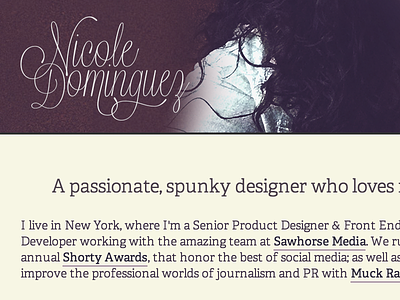 NicoleDominguez.com personal site portfolio redesign