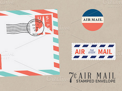 Airmail Clipart clipart illustration