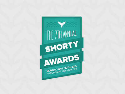 7th Annual Shorty Awards Badge Sticker awards badge social sticker mule stickers teal textured