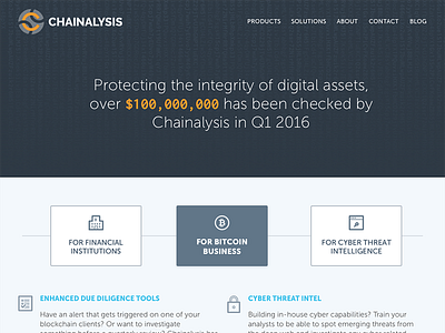 Chainalysis Homepage Design