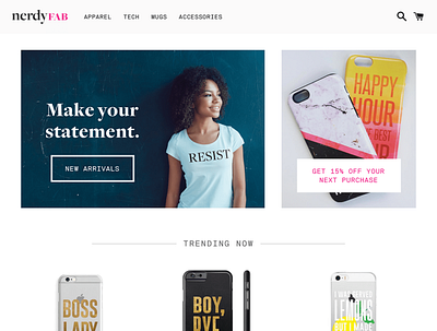 NerdyFab Shopify ecommerce shopify