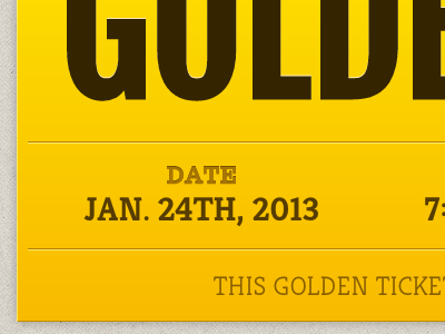Pure HTML & CSS Golden Ticket