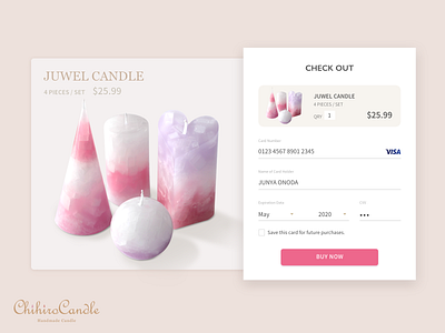 Daily UI 002 - Credit Card Checkout candle daily ui 002 design ui ux web