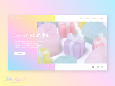 Daily UI 003 - Landing page candle daily ui 003 design ui ux web