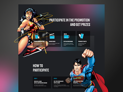 Collaboration of the bank with the DS universe character dark glass hero illustration landing page neon typography ui ux web webdesign