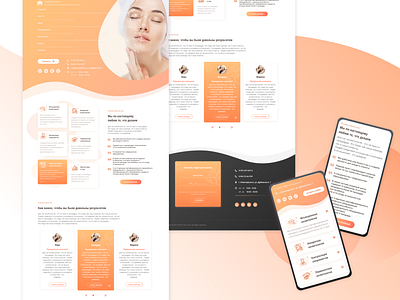 Cosmetology Clinic branding design landing page logo vector web webdesign
