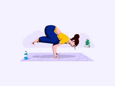 Do Yoga illustration sketch yellow yoga