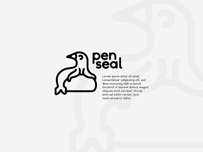 penseal animal branding design graphic design illustration logo logodesign pen pencil seal vector
