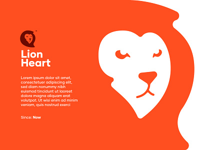Lion Heart animal branding design graphic design heart illustration lion lionheart logo