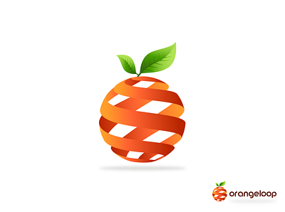 Orange Loop character fruit graphic design icon illustrator juice logo loop orange vector
