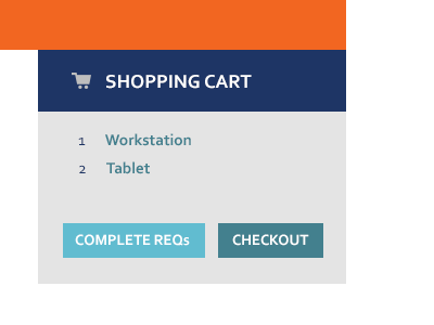 Shopping Cart dropdown detail cart list request retail shopping ui