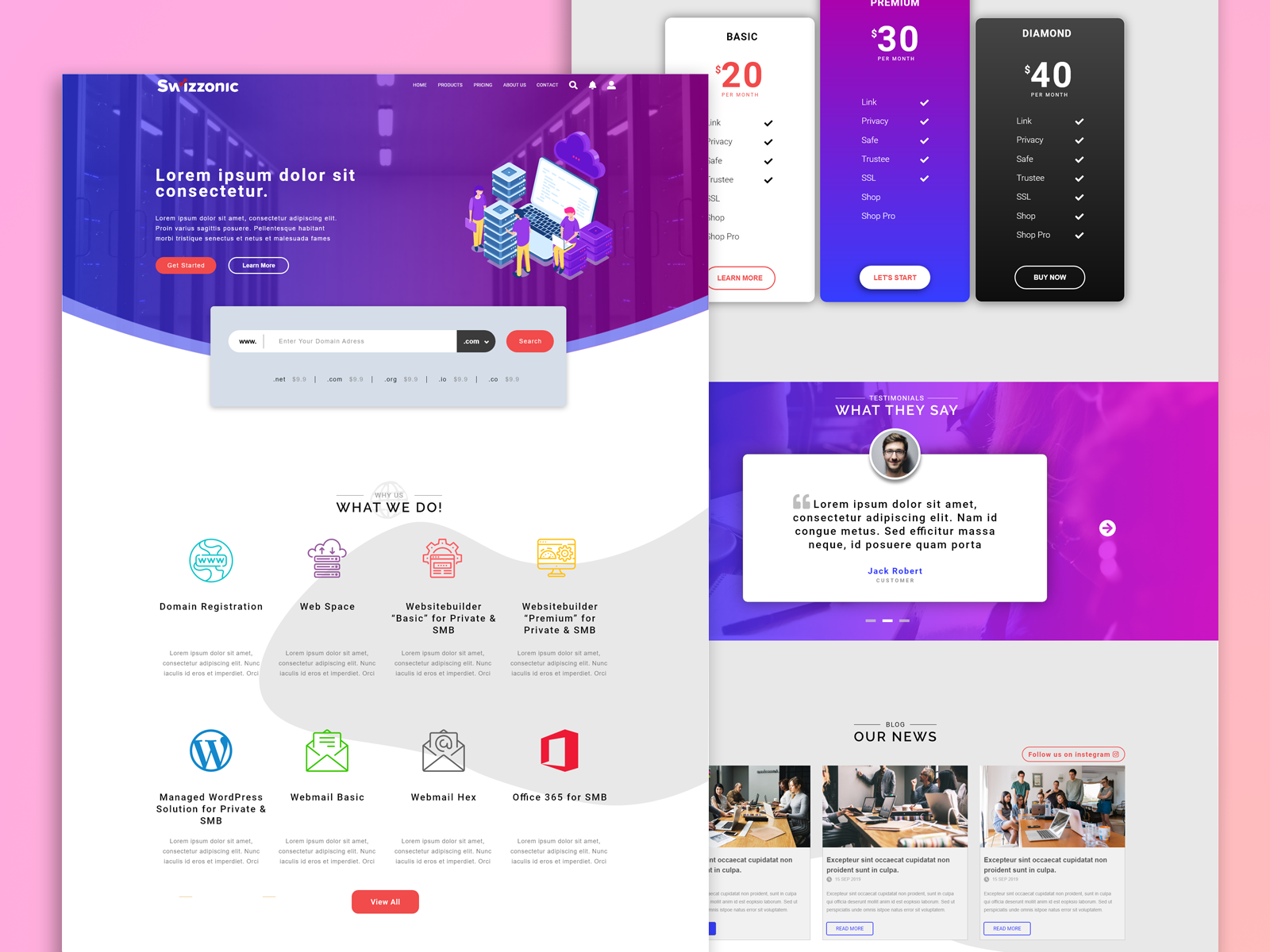 Swizzonic Landing Page by Mohamed Amer on Dribbble