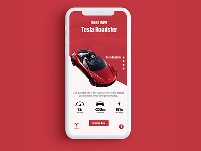 Tesla Roadster UI app tesla ui uiux userinterface
