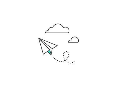 Illustration Design | Apply Empty State empty state icon design icon set iconography illustration paper airplane send