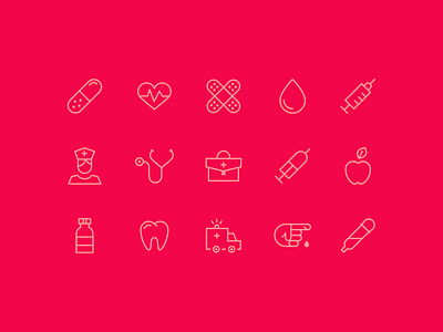 Icon Set | Health And Medicine dental health icon design icon set iconography illustration medecine