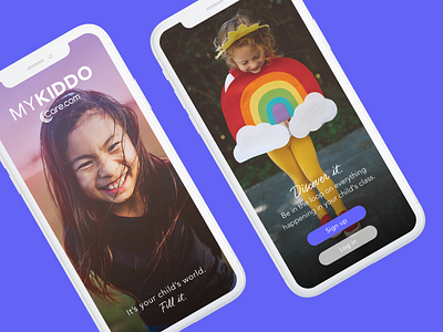 Mykiddo Lobby and Sign in android app ios native photography product design signin ux