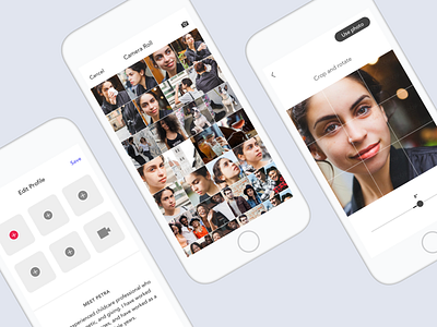Photo Upload Experience android app avatar edit interaction design ios mobile photo product design profiles upload ux