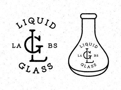 LGL beaker logo mark monogram vapor