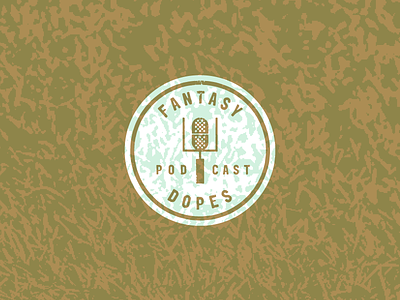 Dope1 fantasy fantasy football football goal goalpost gold grass logo microphone podcast