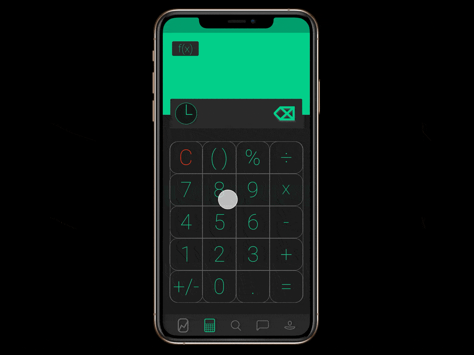 Daily UI Challenge 004 - Calculator 2d calculator dark design design app fin tech green investing mobile mobile app mobile ui money robinhood