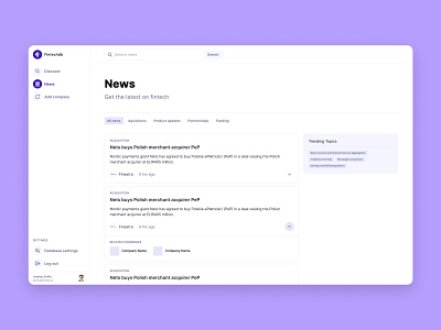 Fintechdb Detail UI by Dario on Dribbble
