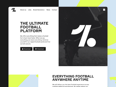 Onefootball Website app edgy football mobile neon onefootball pattern web webdesign website