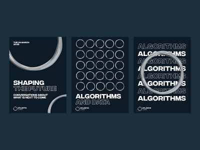 Atlantic Labs Posters 3d brand branding design graphic design graphics logo typography