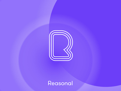 Reasonal Brand brand gradient logo mark modern outline tech typography