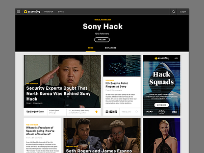 Assembly - Story Homepage card hack interface journalism minimal news photography picture ui