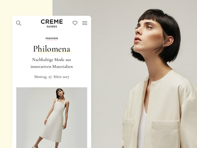 Creme Guides Launch blog fashion minimal mobile travel typography ui ux webdesign website