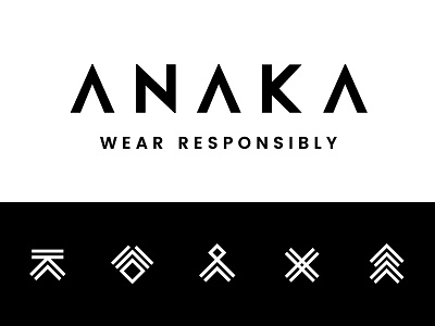 Anaka Final Logo brand geometical icons logo logotype minimal outline shapes