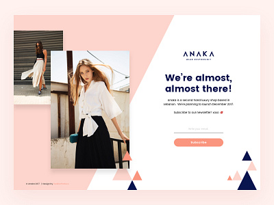 Anaka Landing Page branding desktop ecommerce edgy fashion feminine girl landingpage shapes shopping webdesign