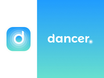 Dancer. Icon & Logo Draft app brand dance gradient icon logo pulse vibration wave