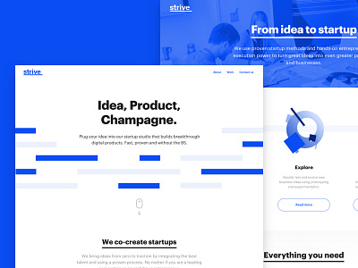 Strive Marketing Website digital line minimal stripe swiss tech ui ux webdesign