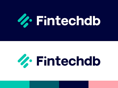 Fintechdb Brand brand database fintech geometrical icon logo logotype minimal palette