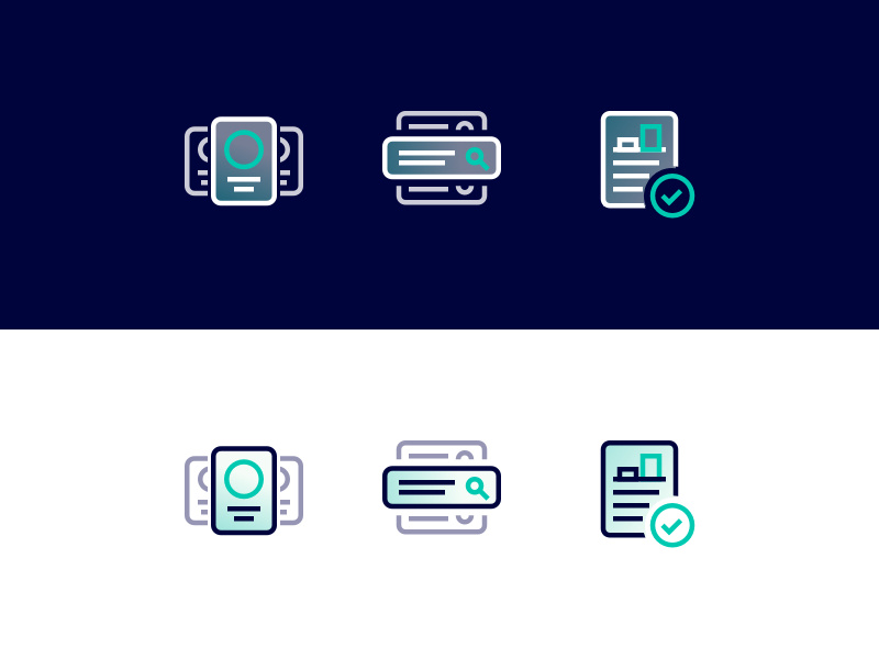 Fintechdb Iconstyle branding brand database fintech rounded outline gradient minimal icon