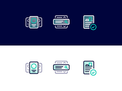 Fintechdb Iconstyle brand branding database fintech gradient icon minimal outline rounded