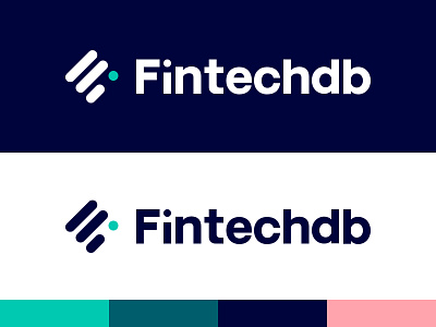 Fintechdb Brand brand branding database fintech geometrical logo minimal startup