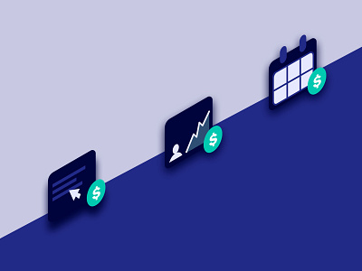 Fintechdb Isometric icons 3d fintech gradient icon illustration isometric startup vector