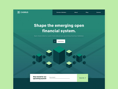 Chorus One Landing Page blockchain branding illustration isometric landing ui ux webdesign