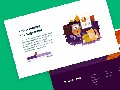 Lendonomy Landing Page app branding desktop fintech landing page landing page illustration marketing product branding ui ux webdesign