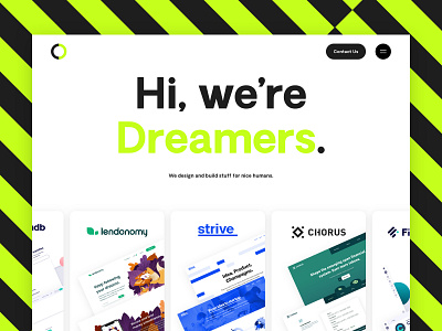 Dreamers Revamp branding design homepage landingpage mobile neon ui ux webdesign