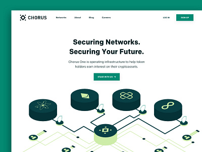 Chorus Landing Page 3d blockchain branding desktop fintech illustration landingpage ui ux web webdesign