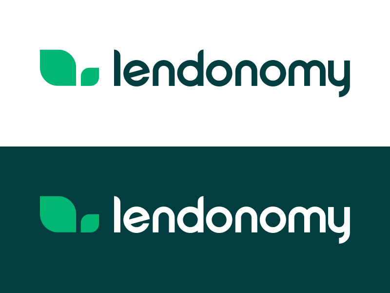 Lendonomy Logo identity typography logotype branding startup fintech lending minimal vector logo brand