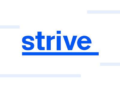 Strive Branding brand branding font identity logo logotype minimal stripes typography