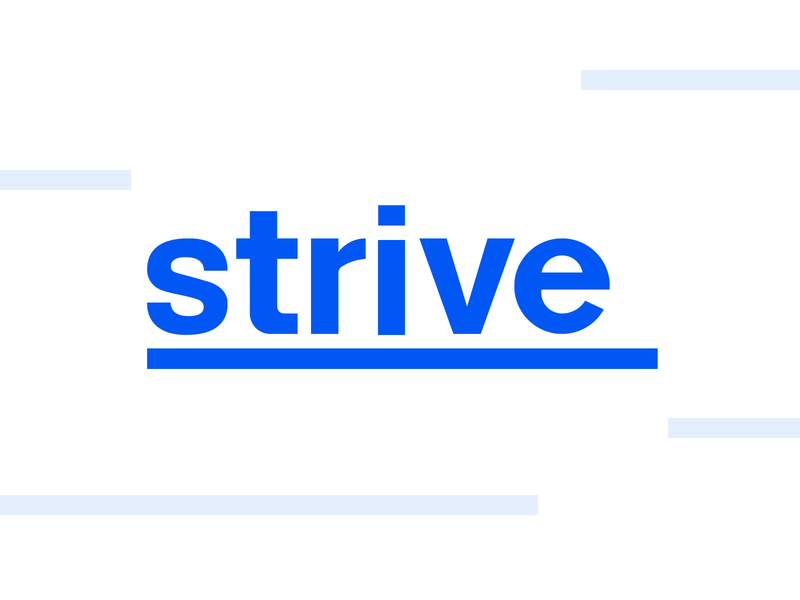 Strive Branding brand branding font identity logo logotype minimal stripes typography
